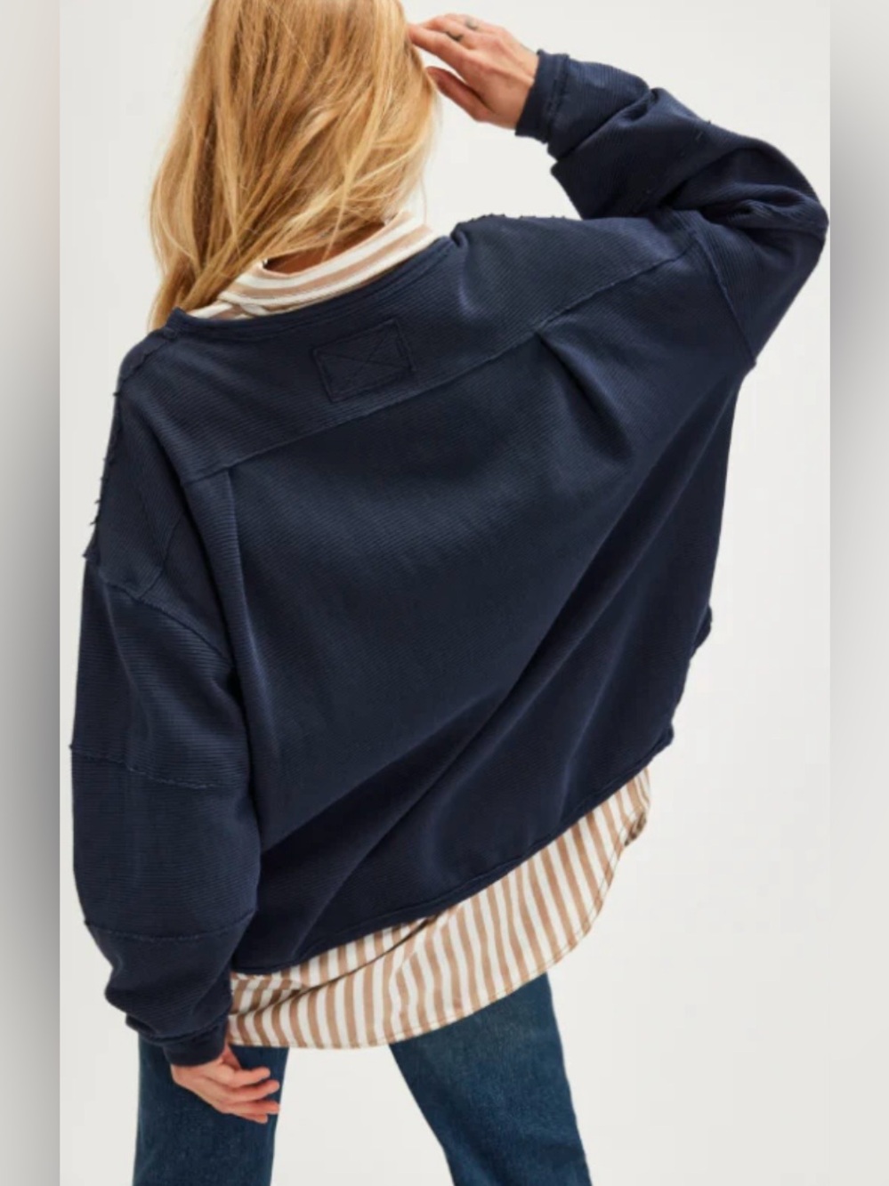 NWT - We The Free by Free People “Eclipse” Pullover on Deeper Iris. - Picture 2 of 10